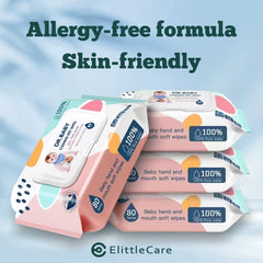 [ElittleCare] 100% pure water baby soft skin-friendly wipes 80 pieces/pack (alcohol-free)